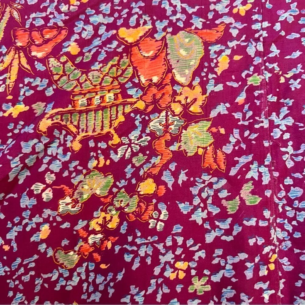 Vintage Authentic Antique 1910-1920s Japanese Floral Silk Kimono - Picture 8 of 11
